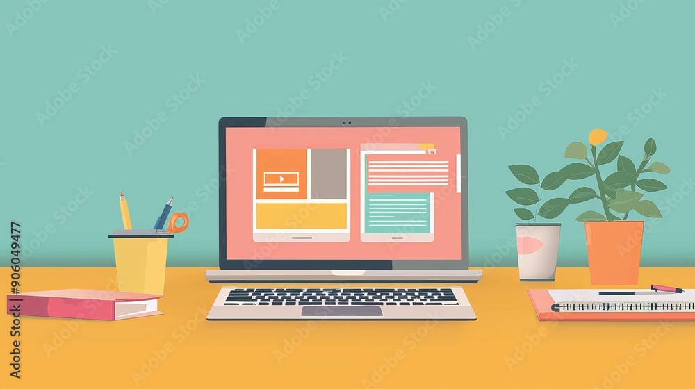 Poster write about the accessibility benefits of using laptop mockups in design accessibility reviews.