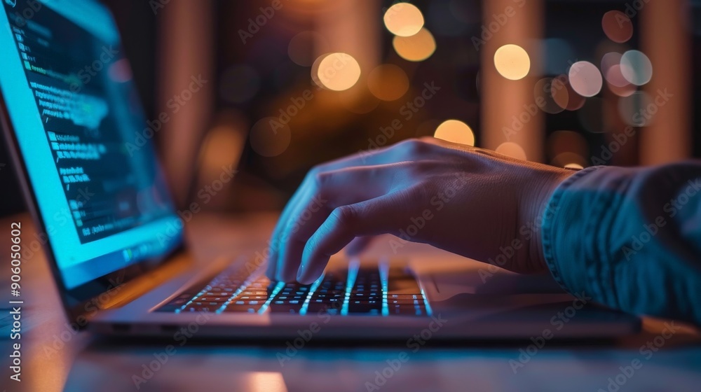 Aufkleber write about the cybersecurity precautions necessary when using a laptop isolated.