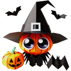 Smiling Jack-O-Lantern Halloween Origami