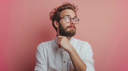 Fototapeta premium Marketing professional discussing engagement strategies, rightaligned, pastel background, high resolution, more clarity with clear light and sharp focus , high detailed ,