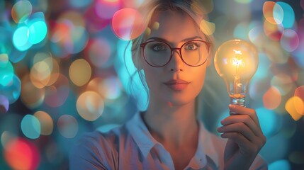 Marketing professional discussing engagement strategies, rightaligned, pastel background, high resolution, more clarity with clear light and sharp focus , high detailed ,