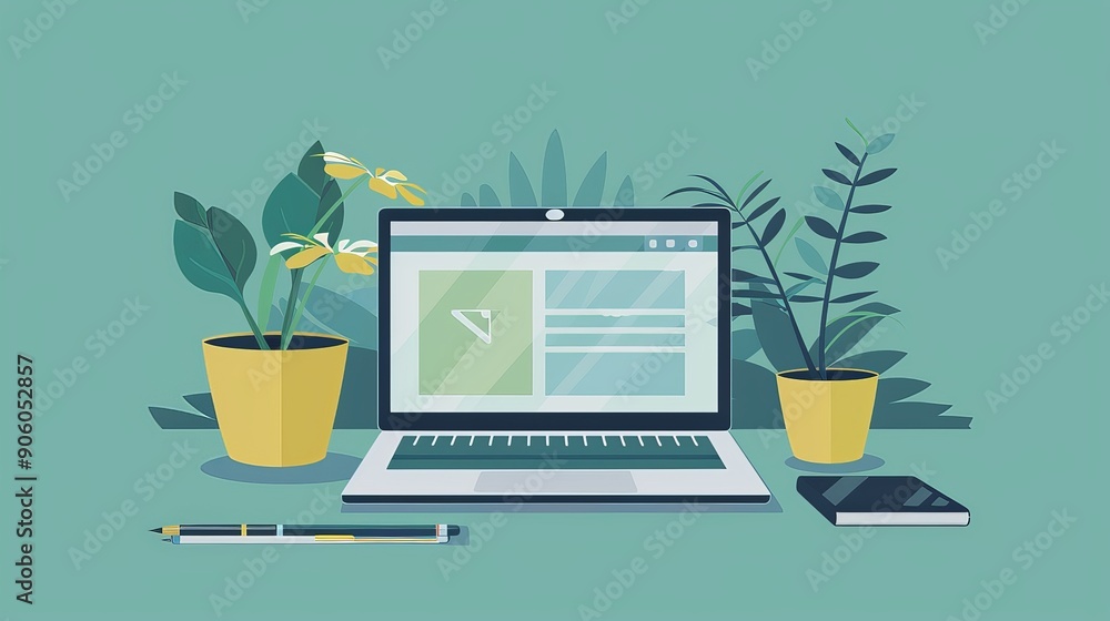Poster write about the technical considerations in creating scalable laptop mockups for responsive web desi