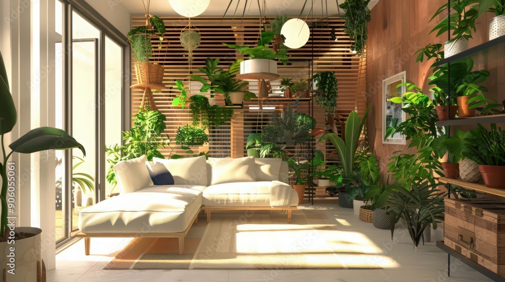 Aufkleber how can houseplant arrangements be used to divide spaces and create privacy in open-plan homes?