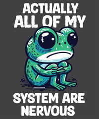Actually All Of My Systems Are nervous Shirt, Funny Raccoon TShirt, Anxiety Shirt, Mental Health T-shirt, Anxious Problems Tees, Gifts for
