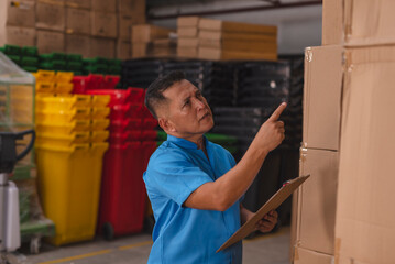 A warehouse supervisor spotting missing inventory or product damage. Issues with merchandise and quality control oversights.
