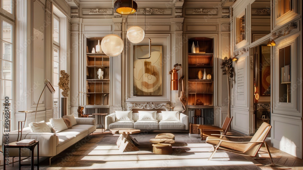 Poster how can statement lighting be used to highlight architectural features in a room