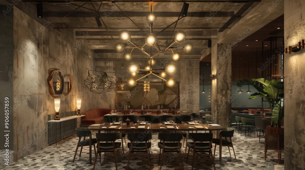 Poster how can statement lighting enhance the ambiance and functionality of a dining area?