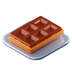 3D Waffle Illustration