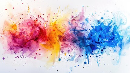 Fototapeta premium Vibrant watercolor splatters