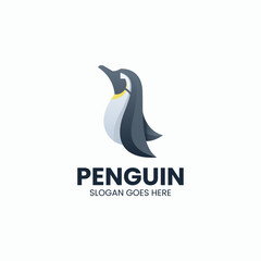 Obraz premium Vector Logo Illustration Penguin Gradient Colorful Style