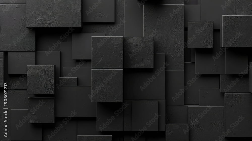 Poster dark abstract background with black square