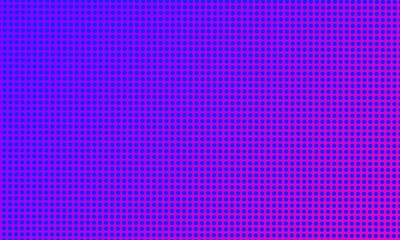 Gardient purple pink neon color background with blue dots,Pop Art Halftone Background, Retro Style