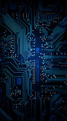Technology blue computer circuit board abstract graphic poster background