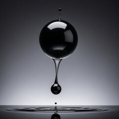 water drop on black background