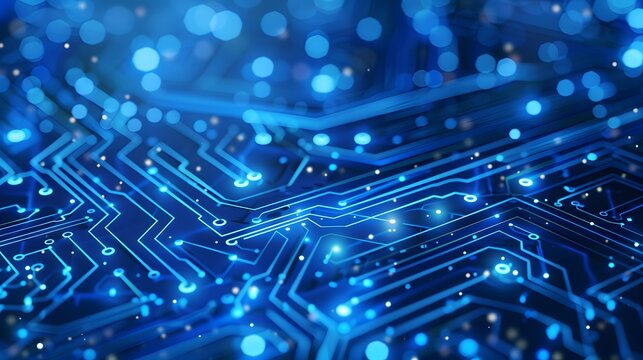 Abstract modern technology blue circuit board texture technology background.generative ai