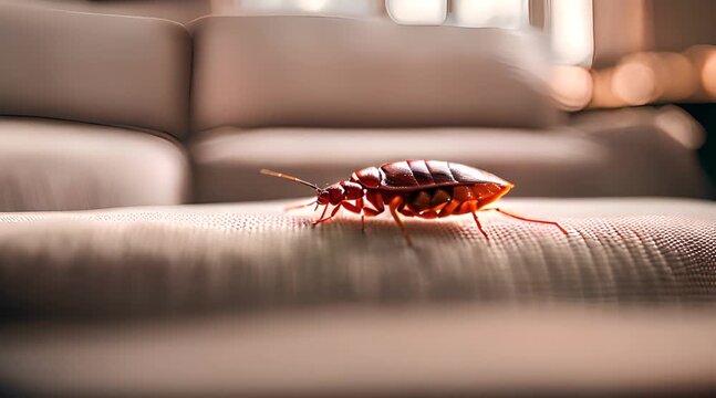 Living Room Bed Bug. Hygiene and Pest Control Services