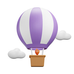 Obraz premium purple white air ballon 3d illustration