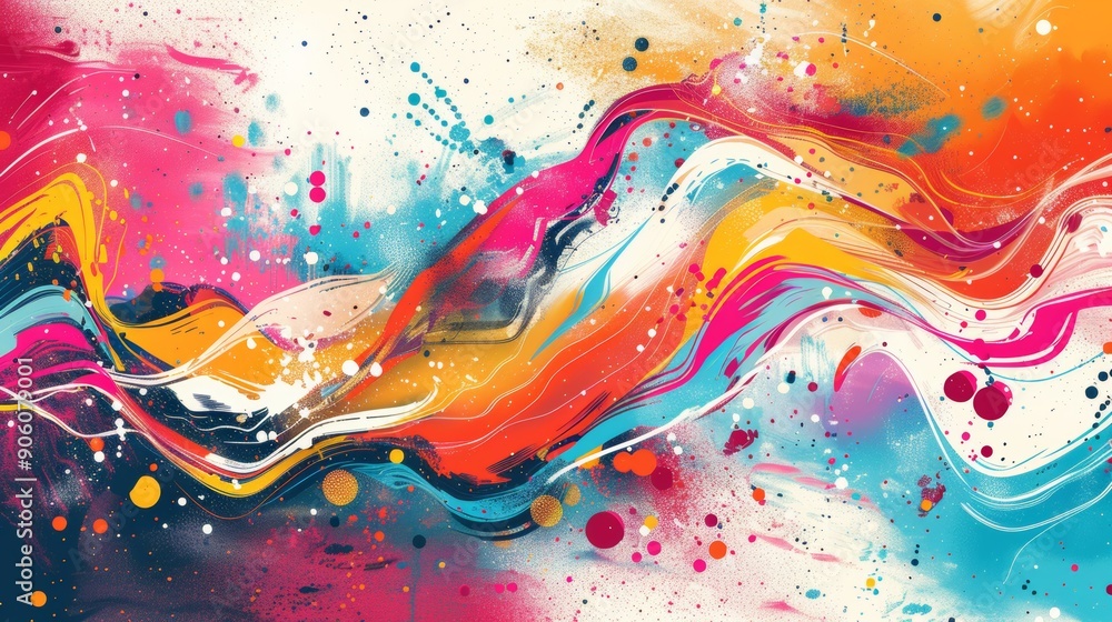 Poster Moving colorful abstract background