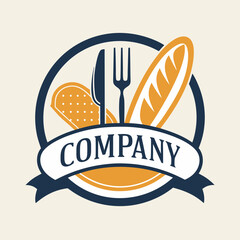 Modern food logo design vector art illustration. Company logo design.