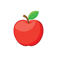 Apple Fruit Cartoon Icon Flat Cartoon Style