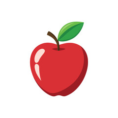 Apple Fruit Cartoon Icon Flat Cartoon Style