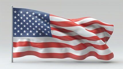 Fototapeta premium United States of America waving flag