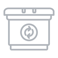 Packaging reduction Vector Line Grey Icon Design