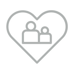 Giving Circle Vector Line Grey Icon Design