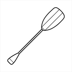 Paddle line art vector