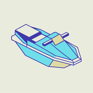 recommend clip art: Jet ski isometric vector icon illustration (5)