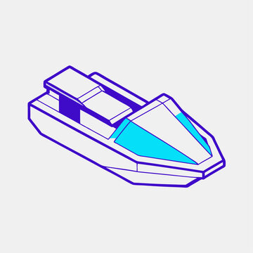 recommend clip art: Jet ski isometric vector icon illustration (8)