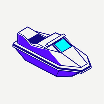 recommend clip art: Jet ski isometric vector icon illustration (9)