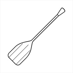 Paddle line art vector