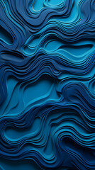 Fototapeta premium Digital blue linear mountain landscape poster wallpaper background