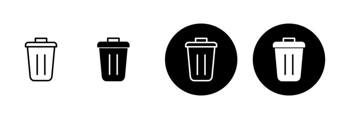 Trash icon vector isolated on white background. trash can icon. Delete icon vector