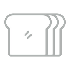 Toast Vector Line Grey Icon Design