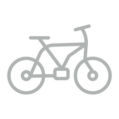 Fototapeta premium Bicycle Vector Line Grey Icon Design