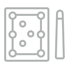 Billiard Vector Line Grey Icon Design