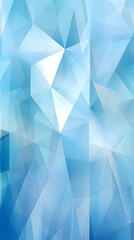 Obraz premium Digital blue and white triangle geometric figure poster background