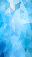 Obraz premium Digital blue and white triangle geometric figure poster background