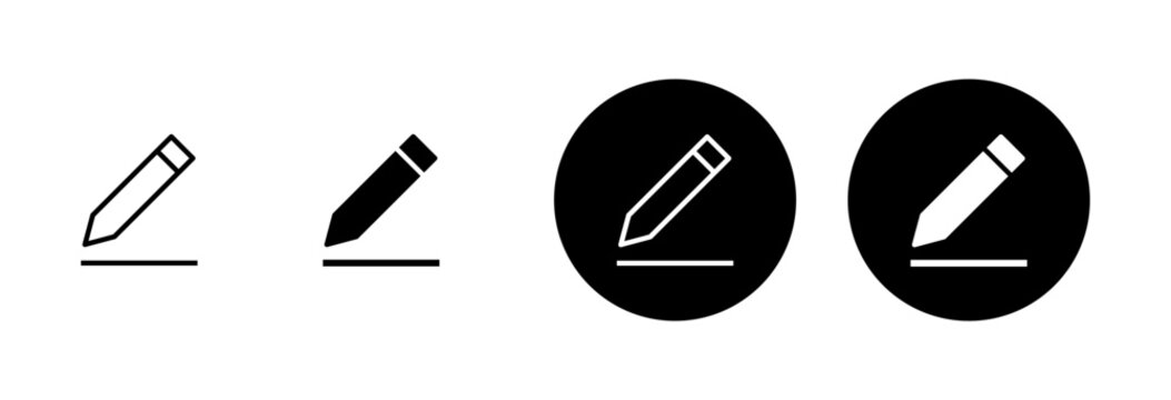 Edit icon vector isolated on white background. Pencil icon. sign up Icon vector. edit text