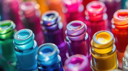 a collection of colorful nail polishes displayed creatively