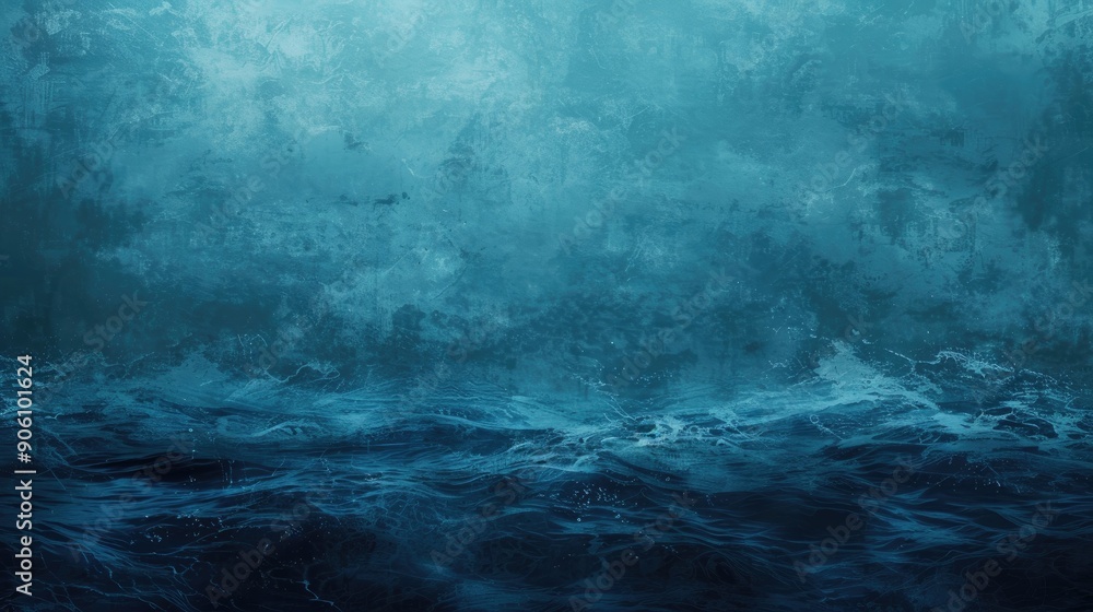 Poster background texture of the blue ocean with space for text