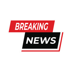 Breaking news headline icon vector design isolated on white background