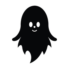 Halloween ghost silhouette vector illustration