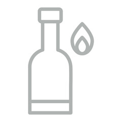 Molotov Vector Line Grey Icon Design