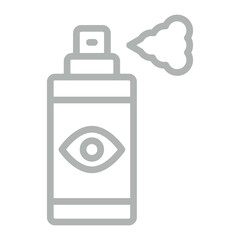 Tear Gas Vector Line Grey Icon Design