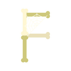 Bone Halloween Letter F