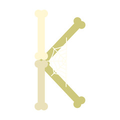 Bone Halloween Letter K