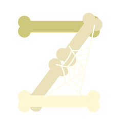 Bone Halloween Letter Z